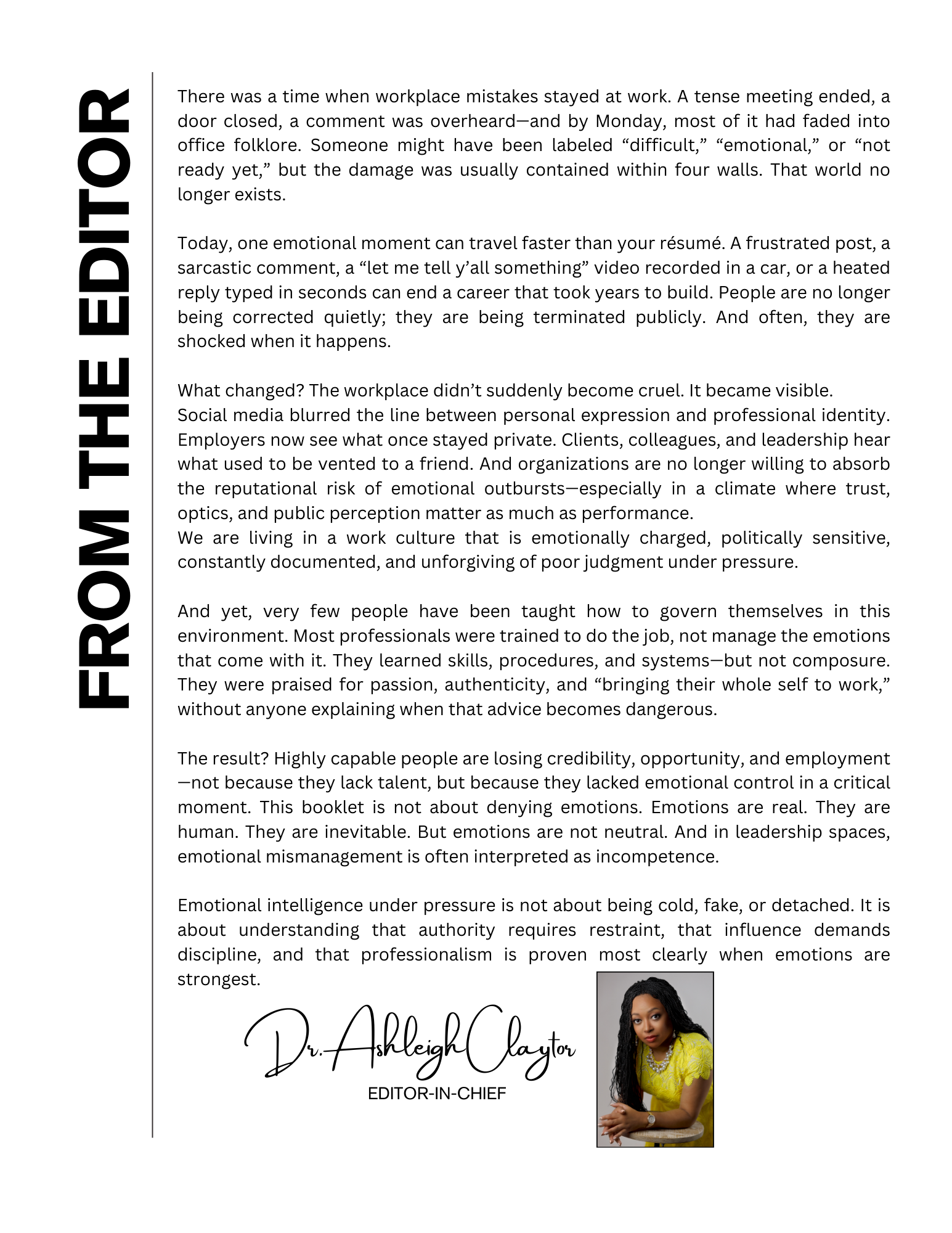 The Exec Vol. 2: Emotional Intelligence Under Pressure (Magazine)